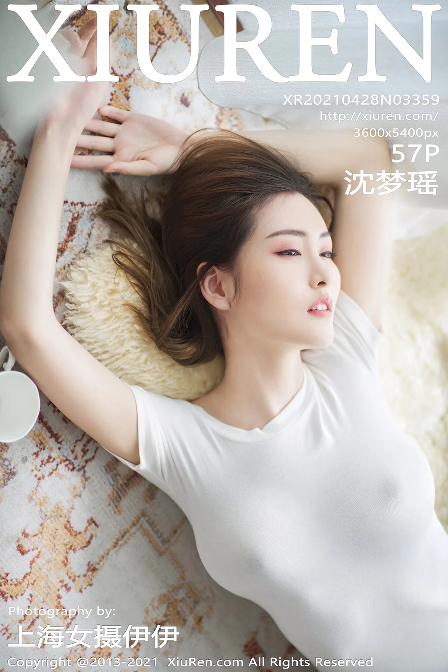 [XiuRen秀人网]No.3359_女神沈梦瑶白T自嗨主题白色紧身真空连身裙秀完美身材诱惑写真57P-秀人网 - XiuRen.Space